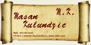 Mašan Kulundžić vizit kartica